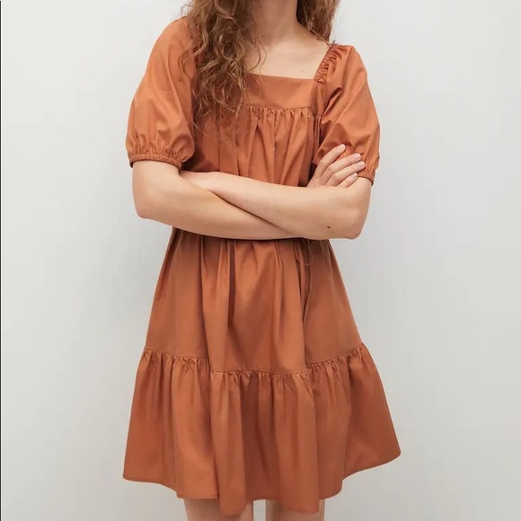 Mango frill cotton dress - s4 - Picture 2 of 4